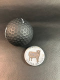 FUSSELL FRESH METAL LONE WOLF/ LOST SHEEP BALL MARKER COIN